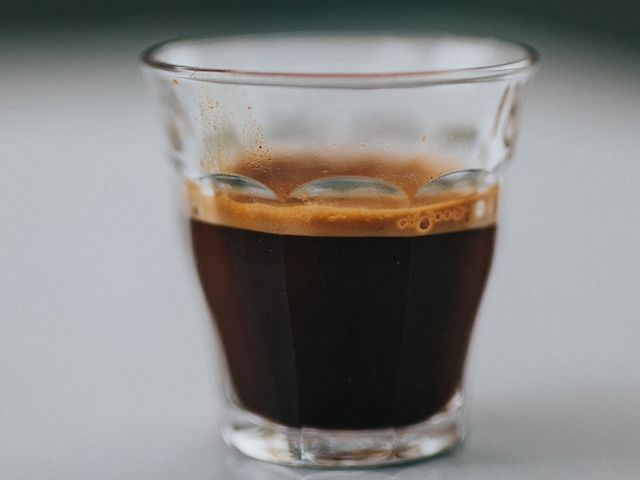 Glas with espresso