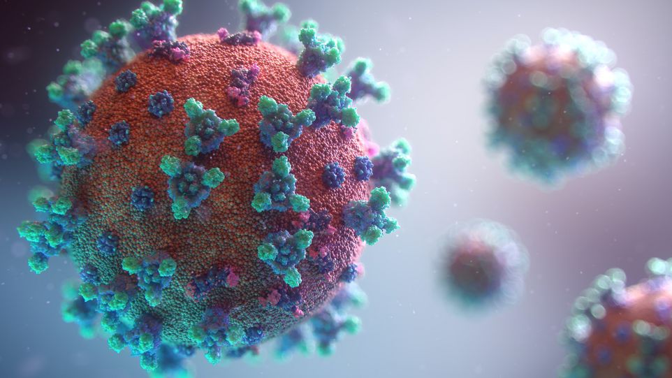 Illustration eines Corona-Virus