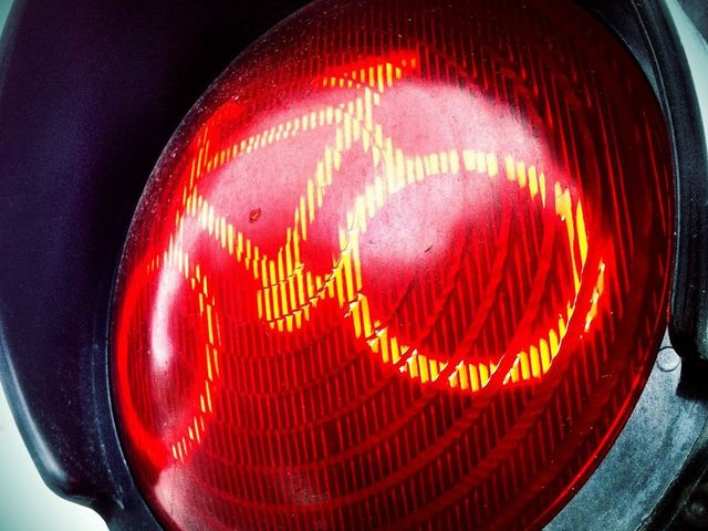 Rote Fahrradampel