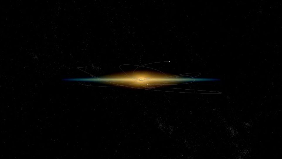 Representation of the Milky Way light with individual star orbits