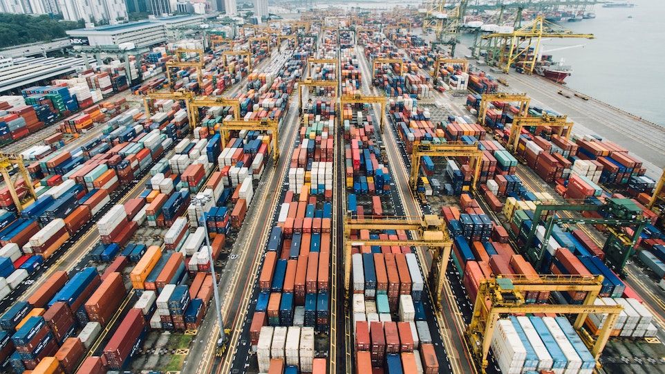 Container terminal at the port of Singapore
