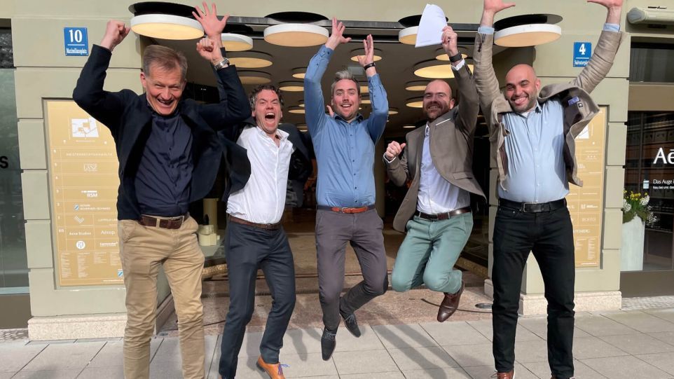 Tubulis-Team: Ingo Lehrke, Christian Hackenberger, Marc-André Kasper, Dominik Schumacher und Jonas Helma-Smets. Teamfoto Tubulis