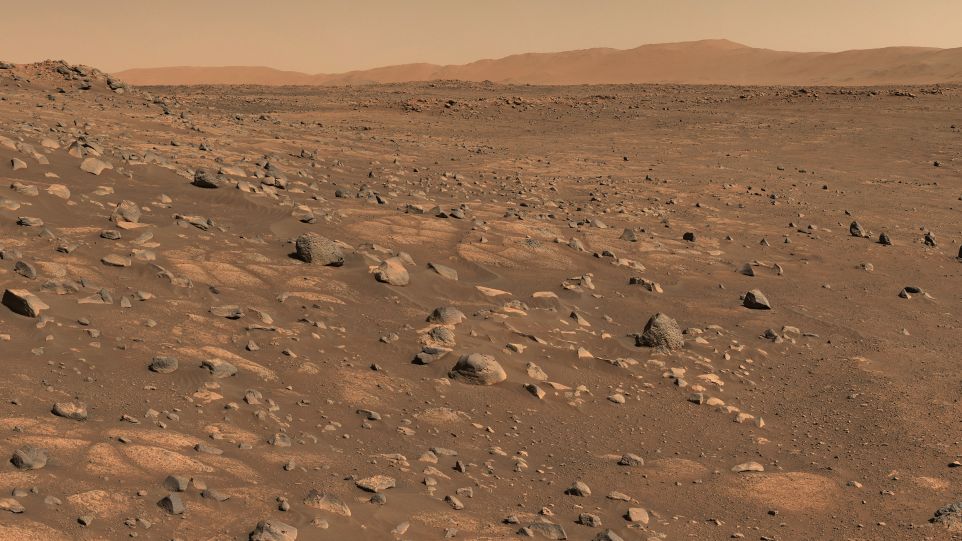 Boulders on the surface of Mars