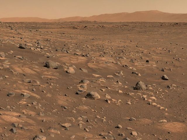 Felsbrocken auf der Marsoberfläche