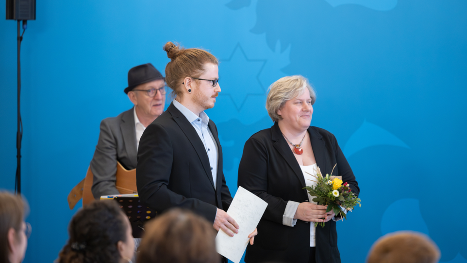 Presentation of the Thuringian Animal Welfare Award on 2 October 2025 The award winners during the award ceremony