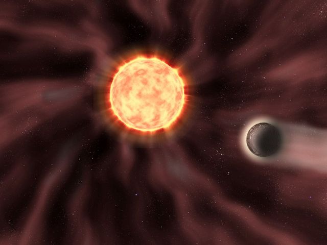 Künstlerische Darstellung eines Stern-Planeten-Systems