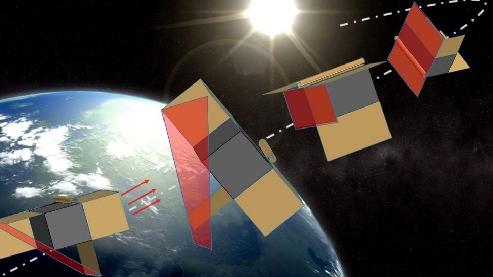 Visualisierung des Satelliten