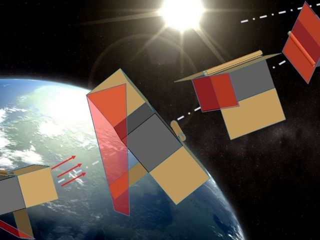 Visualisierung des Satelliten