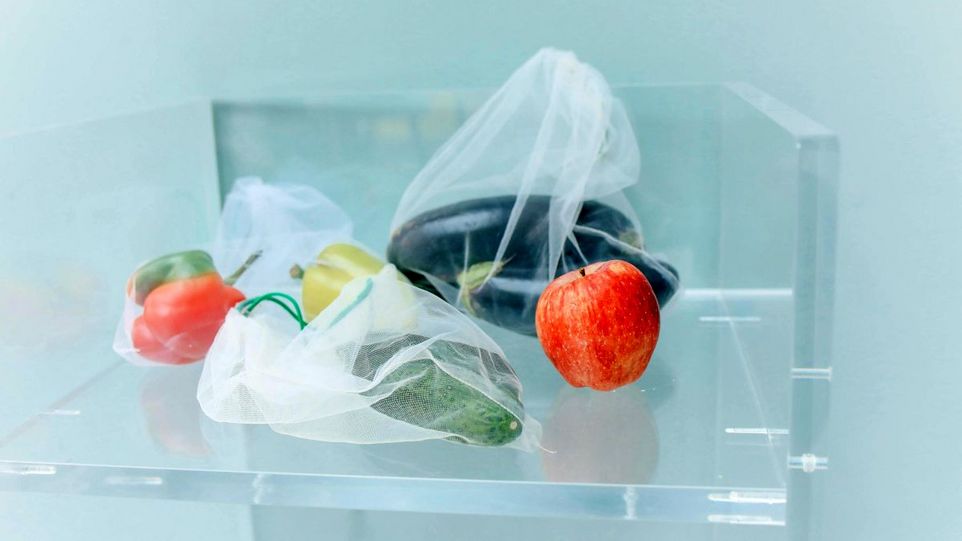 Fruit and vegetables in the fridge