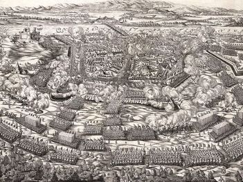 Bild der Schlacht aus dem 17. Jahrhundert