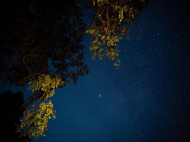 Sternenhimmel bei Nacht bei geringer Beleuchtung