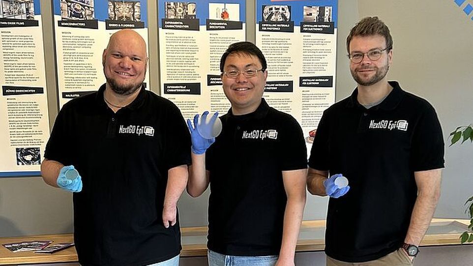 Das NextGO Epi Team: v.l.n.r. Dr. Andreas Fiedler, Dr. Ta-Shun Chou, Dr. Andreas Popp