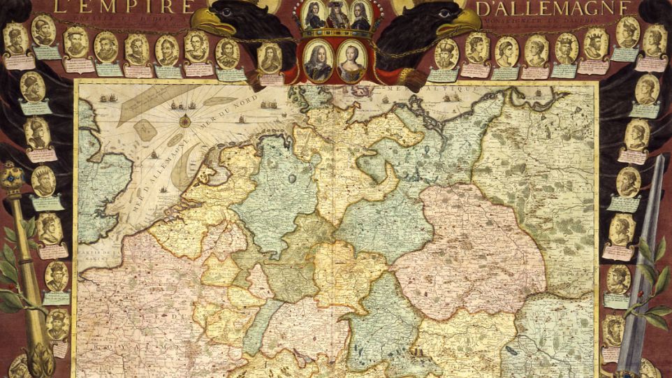 Historische Karte des Heiligen Römischen Reiches von 1705  