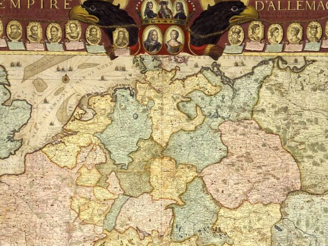 Historische Karte des Heiligen Römischen Reiches von 1705  