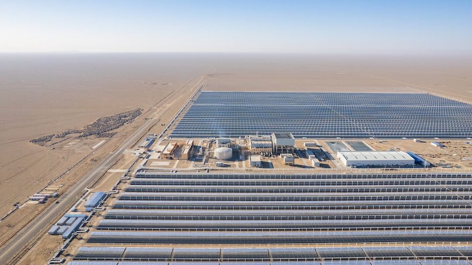 Solarthermisches Kraftwerk in Dunhuang, China