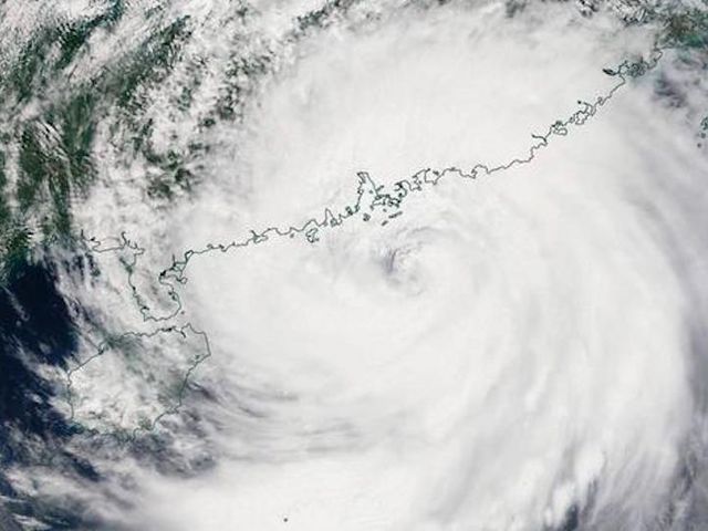 Satellitenansicht des Taifuns "Mangkhut"
