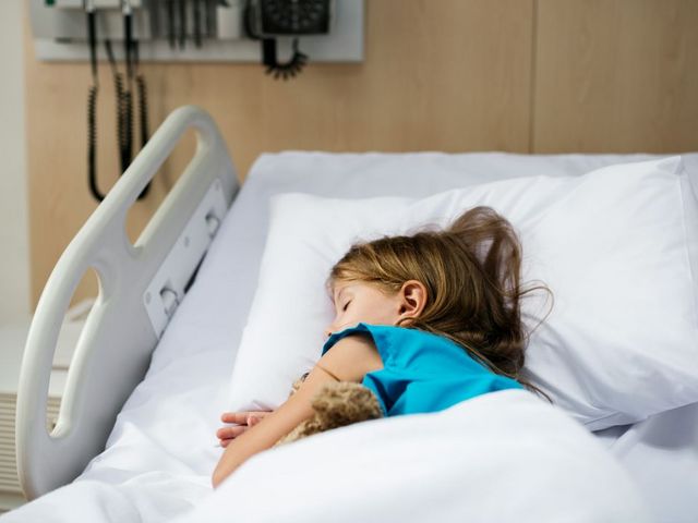 Girl in a hospital